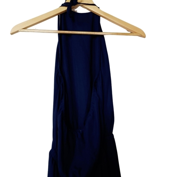 NWOT Show Me Your MuMu Heather Halter Dress Navy Small - Picture 4 of 10